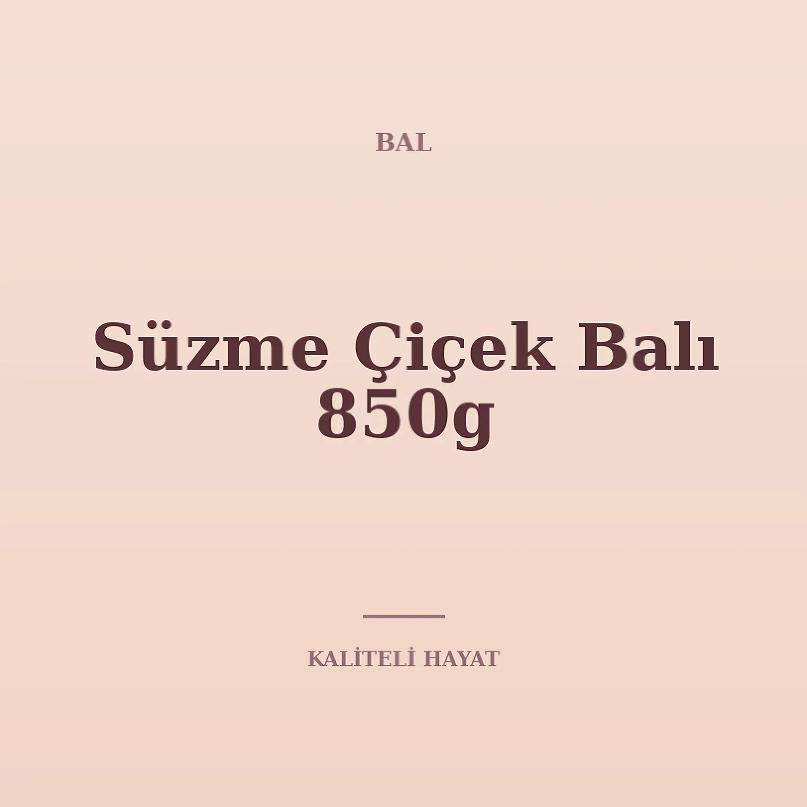 Süzme Çiçek Balı 850g
