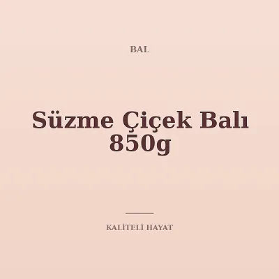 Süzme Çiçek Balı 850g