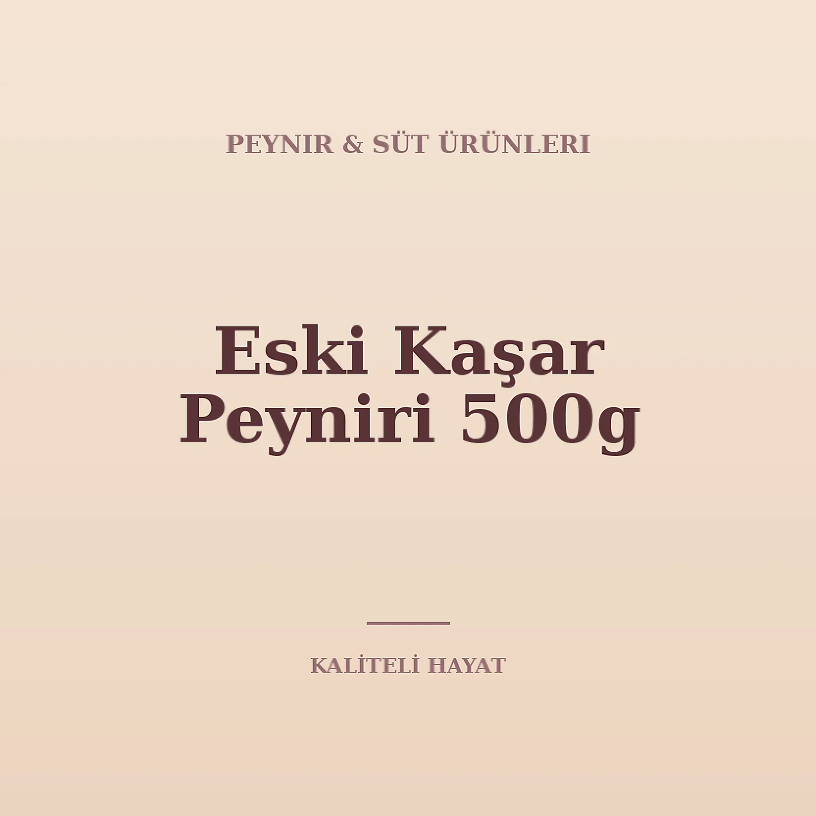 Eski Kaşar Peyniri 500g