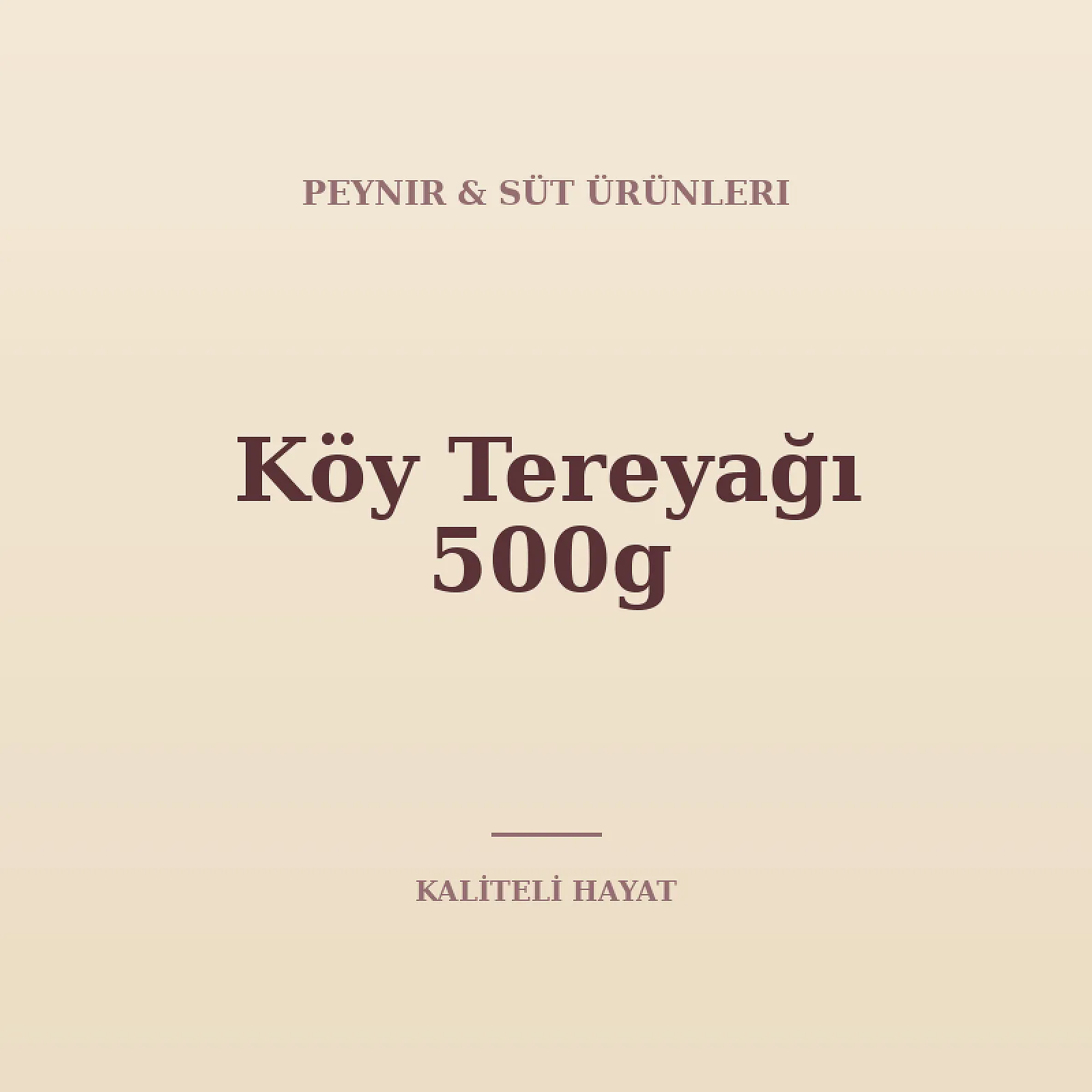 Köy Tereyağı 500g