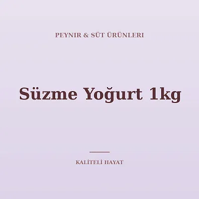 Süzme Yoğurt 1kg