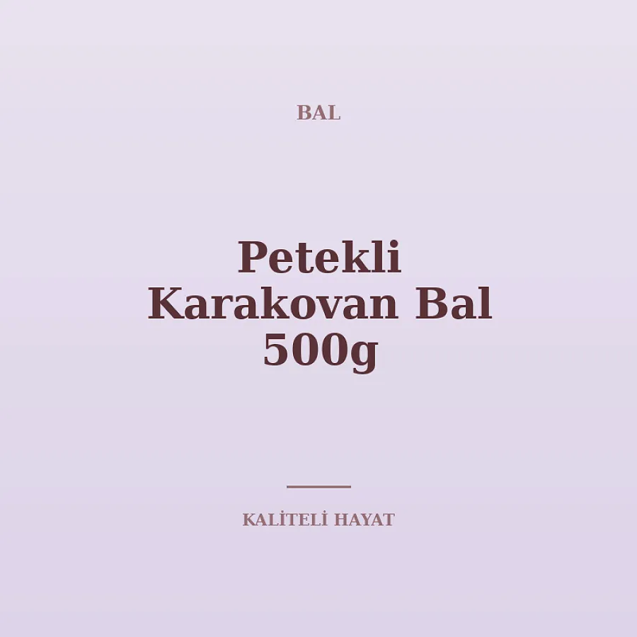 Petekli Karakovan Bal 500g