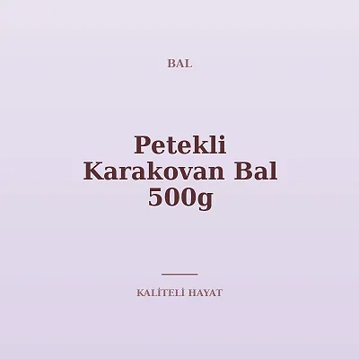 Petekli Karakovan Bal 500g
