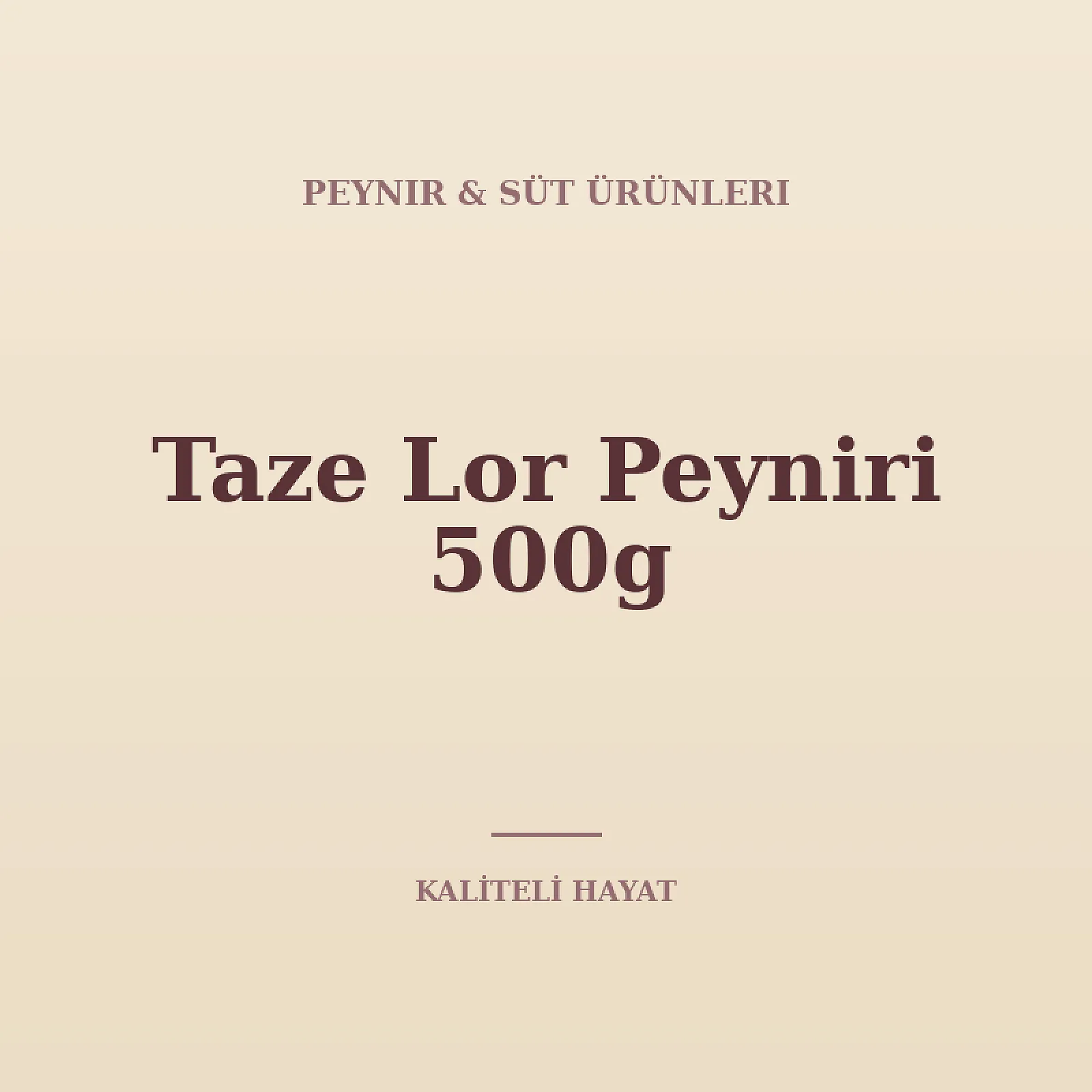 Taze Lor Peyniri 500g