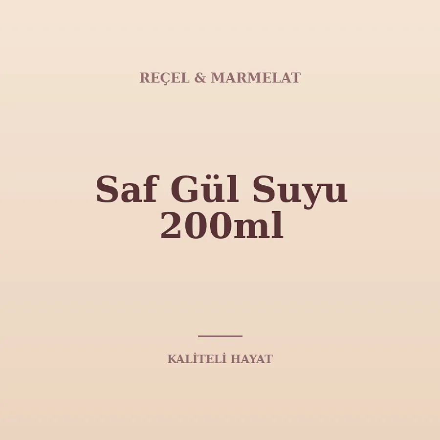 Saf Gül Suyu 200ml